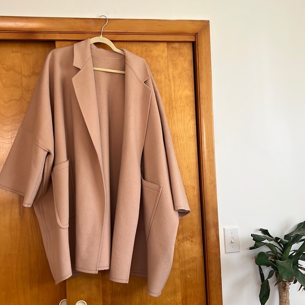 Helmet Lang Wool Dusty Pink Coat